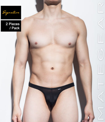 Sexy Men's Underwear Signature Ultra Thongs - Kyo Ha (Ultra Thin Nylon Series / V Front / Tapered Sides) - MATEGEAR - Sexy Men's Swimwear, Underwear, Sportswear and Loungewear